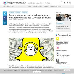 Snap to store : un nouvel indicateur pour mesurer l'efficacité des publicités Snapchat