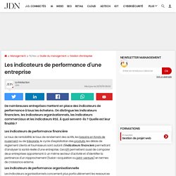 Les indicateurs de performance d'une entreprise