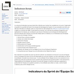 Indicateurs Scrum — Wiki Agile du @GroupeCESI