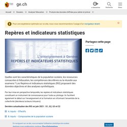 Repères et indicateurs statistiques