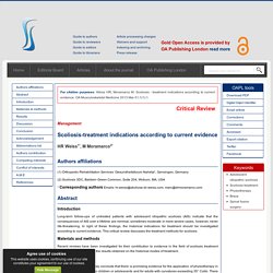 Scoliosis - treatment indications according to current evidence.OA Musculoskeletal Medicine