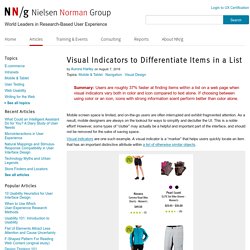 Visual Indicators to Differentiate Items in a List