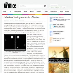 Indie Game Development: An Art of its Own