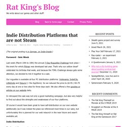 Indie Distribution Platforms that are not Steam < Rat King Entertainment