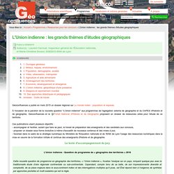 Bibliographie de Géoconfluences- Union indienne