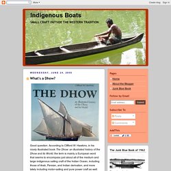 Indigenous Boats: What's a Dhow?