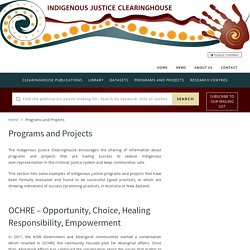 Programs and Projects – Indigenous Justice Clearinghouse
