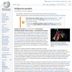 Indigenous peoples