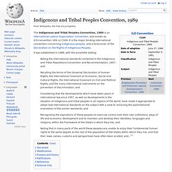 Indigenous and Tribal Peoples Convention, 1989