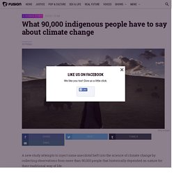 What 90,000 indigenous people said about climate change