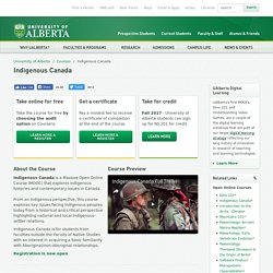 Indigenous Canada - University of Alberta