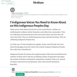 7 Indigenous Voices You Need to Know About on this Indigenous Peoples Day