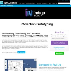 Indigo Studio - wireframing tool - Interaction Design Tool
