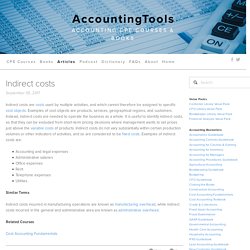 Indirect costs