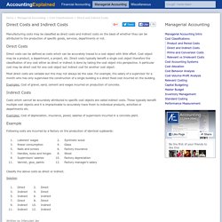 Direct Costs and Indirect Costs Defined
