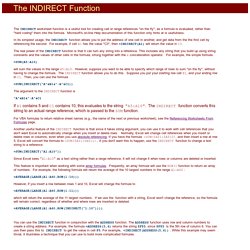 INDIRECT Function