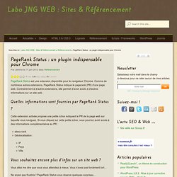 PageRank Status : un plugin indispensable pour Chrome