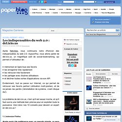 Les indispensables du web 2.0 : del.icio.us