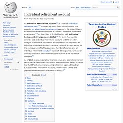 Individual retirement account