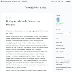 Getting An individual's Customers on Instagram - fareedyjob321’s blog