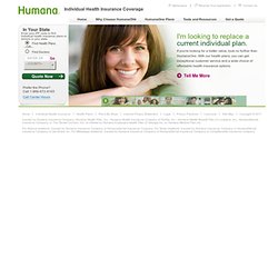 Select a HumanaOne Individual Health Insurance Plan