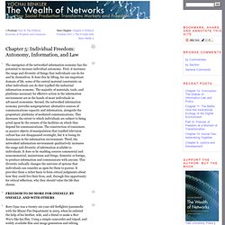 The Wealth of Networks » Chapter 5: Individual Freedom: Autonomy
