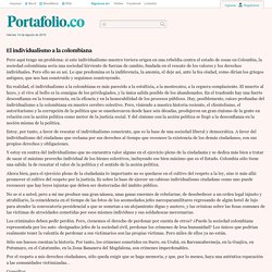 El individualismo a la colombiana - portafolio.co