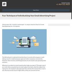 Four Techniques of Individualizing Your Email Advertising Project - Email Marketing List Services
