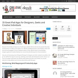 35 Great iPad Apps for Designers, Geeks and Creative Individuals - Creative Can Creative Can