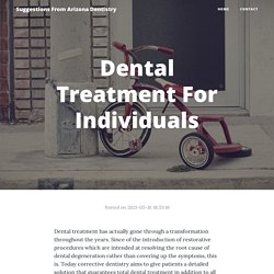 Dental Treatment For Individuals