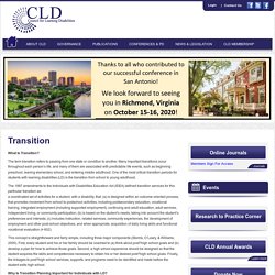 Transition Planning for Individuals with Learning Disabilites