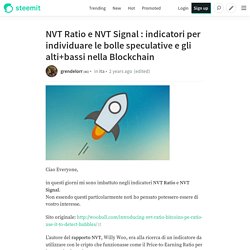 NVT Ratio e NVT Signal : indicatori per individuare le bolle speculative e gli alti+bassi nella Blockchain