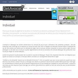 Individuel - Get Avocat - solutions d'abonnement juridique partagé