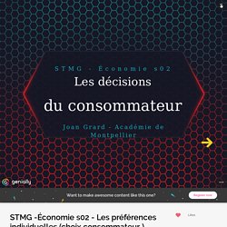 STMG -Économie s02 - Les préférences individuelles (choix consommateur ) by jgrard66 on Genial.ly