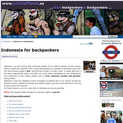 Indonesia for backpackers