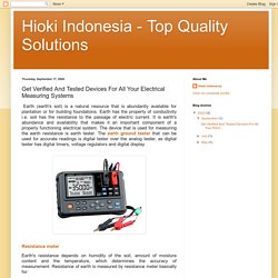 Hioki Indonesia - Top Quality Solutions: Get Verified And Tested Devices For All Your Electrical Measuring Systems