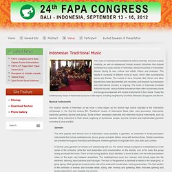 FAPA 2012 BALI - Indonesian Traditional Music