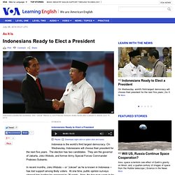 Indonesians Ready to Elect a President