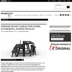 Indoor Picnic Tables for Work, Gathering, Eating or Play