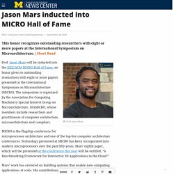 Jason Mars inducted into MICRO Hall of Fame – The Michigan Engineer News Center