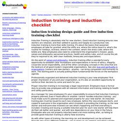induction training checklist