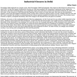 Industrial Closures in Delhi