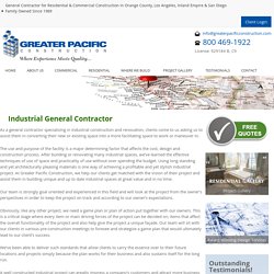 Responsible Industrial General Contractor - Greater Pacific Construction