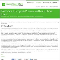 Remove a Stripped Screw with a Rubber Band