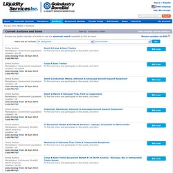 Online Auction Calendar for Used Industrial Equipment and Machinery - GoIndustry DoveBid