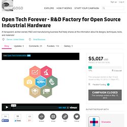 Open Tech Forever - R&D Factory for Open Source Industrial Hardware
