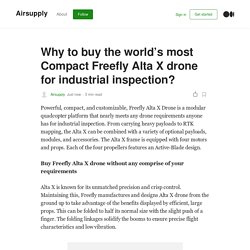 Why to buy the world’s most Compact Freefly Alta X drone for industrial inspection?