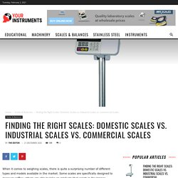 Domestic Scales vs. Industrial Scales vs. Commercial Scales