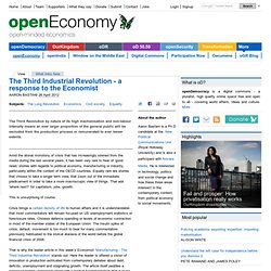 The Third Industrial Revolution - a response to the Economist