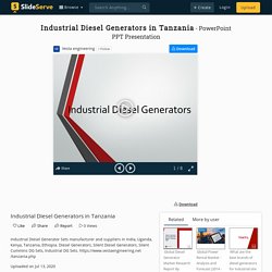 Industrial Diesel Generators in Tanzania PowerPoint Presentation - ID:10000742